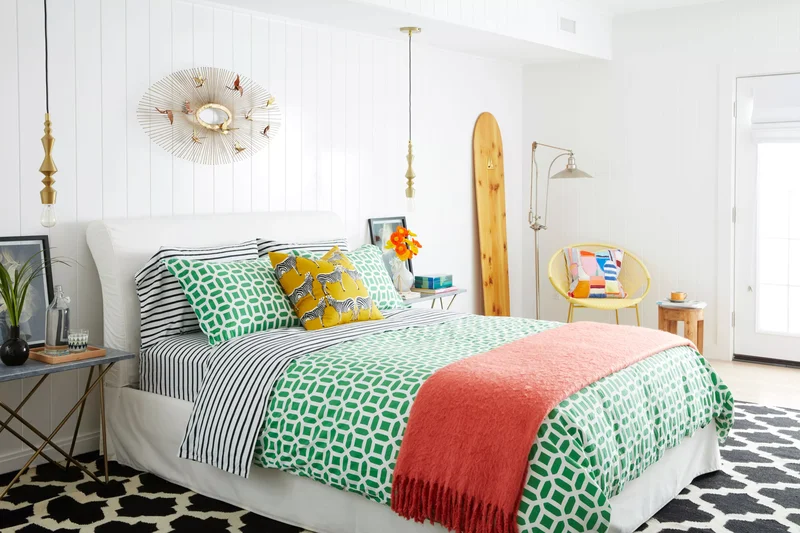 26 Green Bedroom Designs to Create Your Perfect Cozy Space 21 Tell a Story with Crisp White and Green