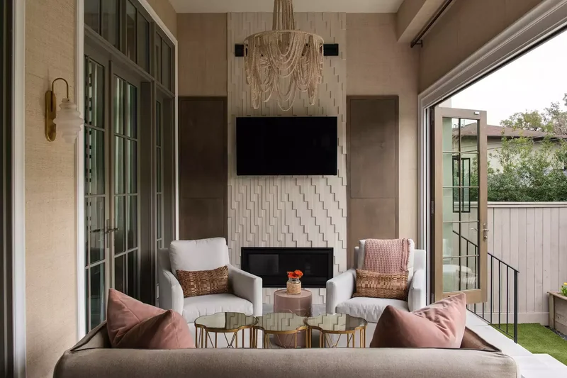 22 Outdoor TV Ideas to Create an Entertaining Backyard 21 Textured TV Wall