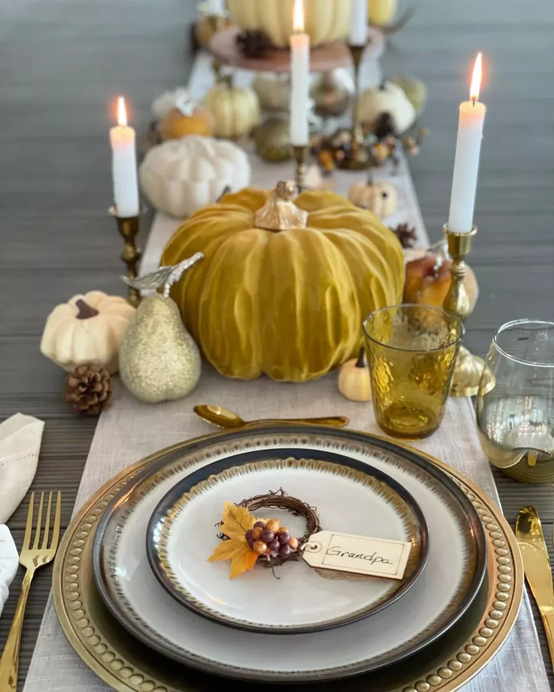 62 Stunning Thanksgiving Table Settings That Will Wow Guests 49 Thanksgiving Place Cards
