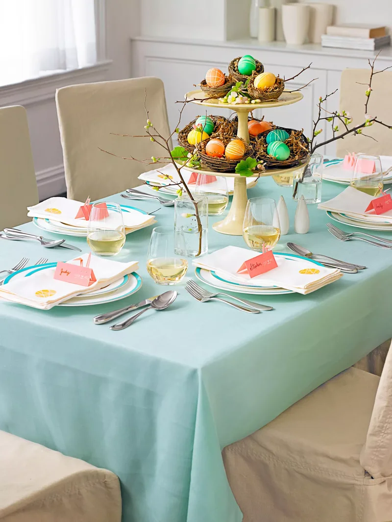 42 Easter Centerpiece Ideas and Table Decor for Spring 41 Tiered Easter-Egg Centerpiece