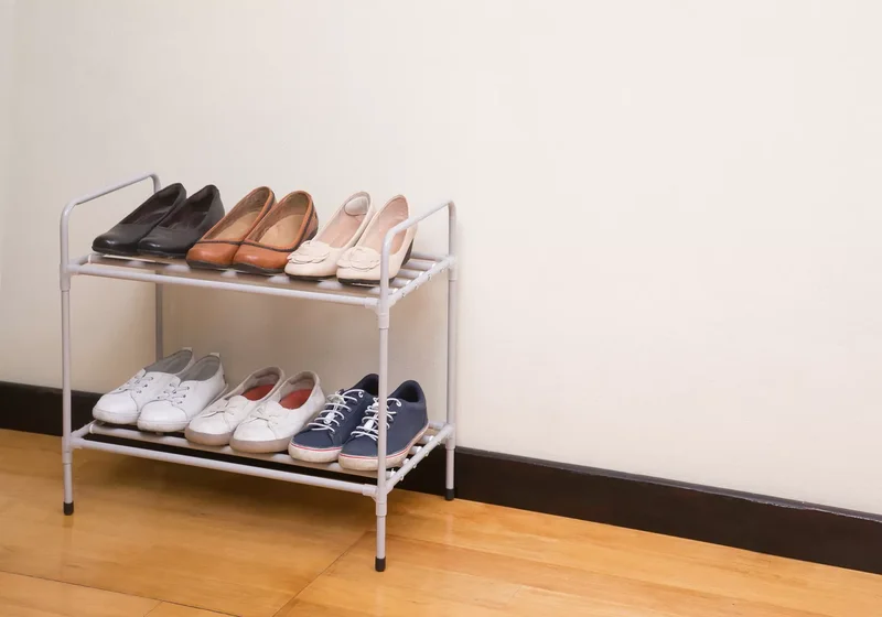 20 Clever Garage Shoe Storage Solutions to Try Today 2 Tiered Shoe Rack