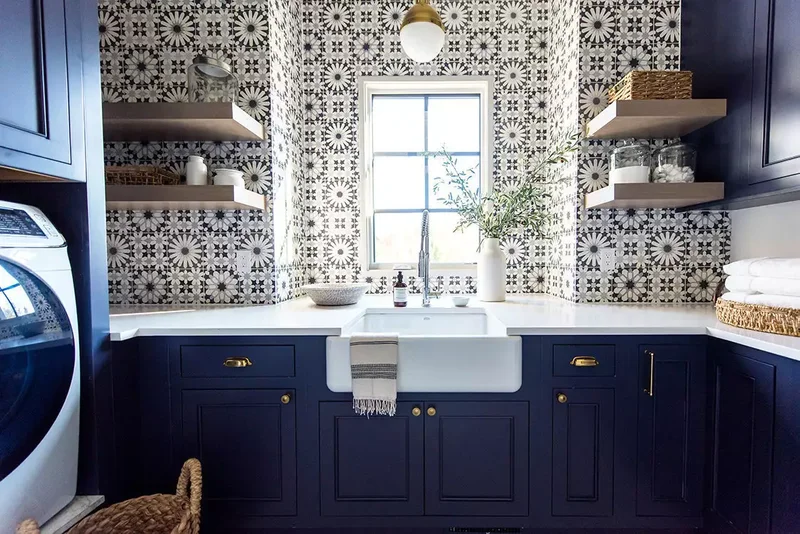 33 Modern Laundry Room Designs That Never Go Out of Style 8 Tile Your Walls