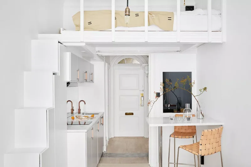 Tiny White Kitchen
