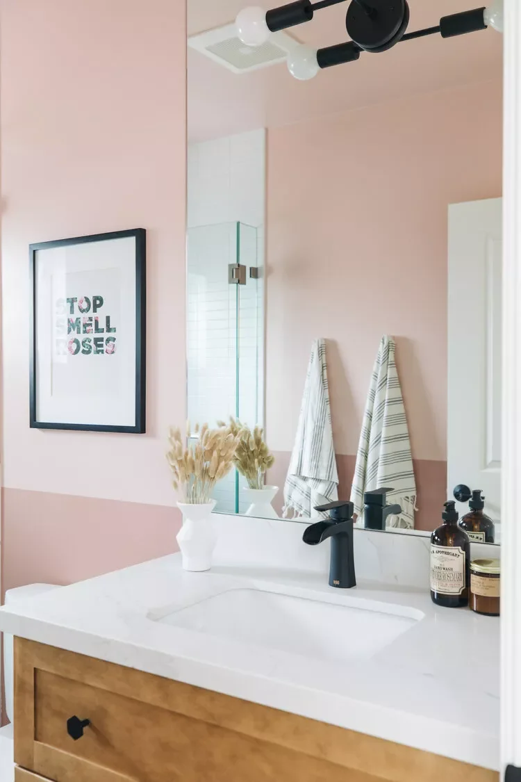 Tonal Pink Accent Wall