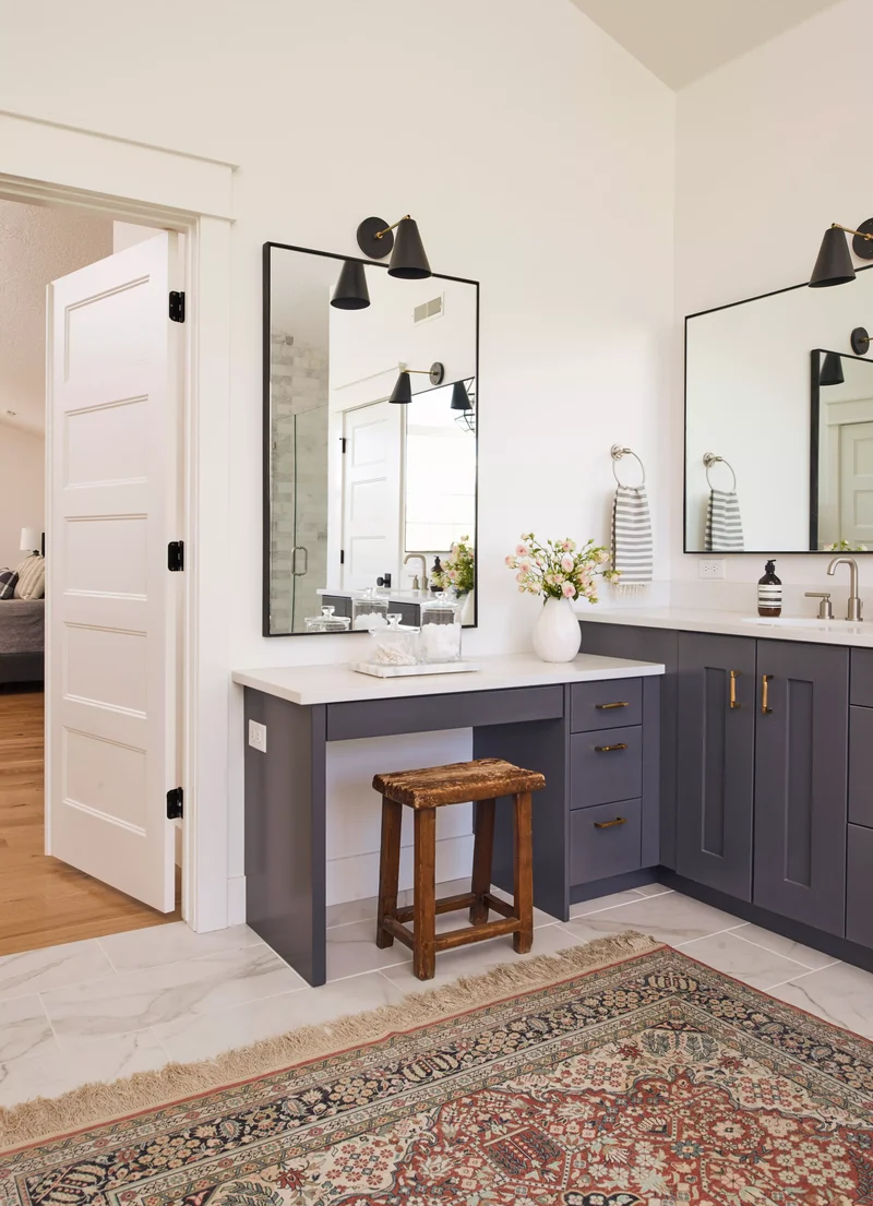 36 Beautiful Gray Bathroom Ideas to Create Your Dream Spa 8 Transitional Bathroom Design