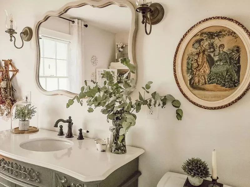 67 Farmhouse Style Ideas for Your Modern Rustic Home 20 Treat the Bathroom Like a Styled Space