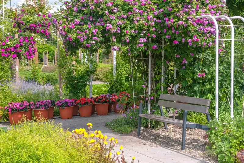 27 Stunning Flower Garden Designs and Layout Inspirations 10 Trellis Flowers