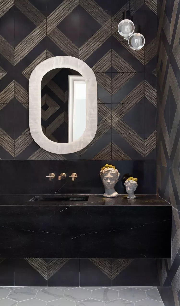 50 Moody Dark Bathroom Ideas for a Dramatic Transformation 17 Try Dark-Colored Tile