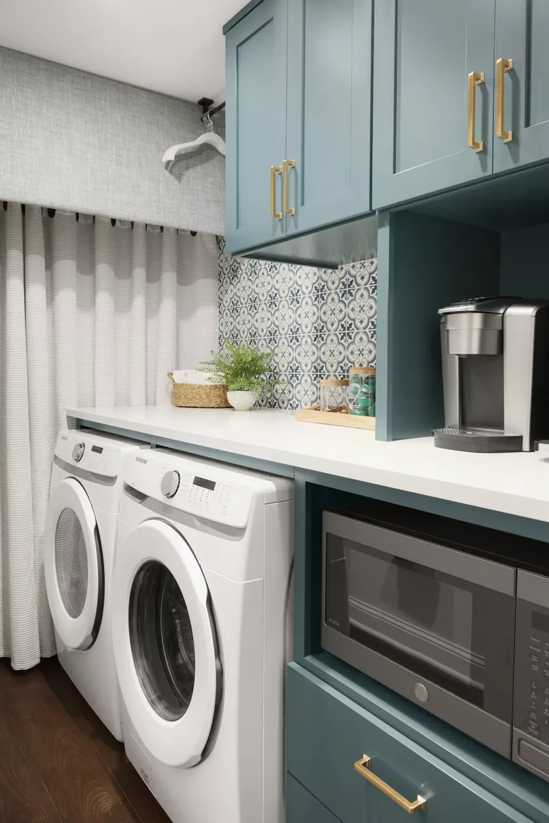 33 Modern Laundry Room Designs That Never Go Out of Style 2 Try Jewel Tones