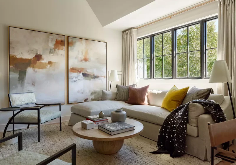 50 Formal Living Room Ideas That Feel Fresh and Inviting 7 Try Large-Scale Wall Art