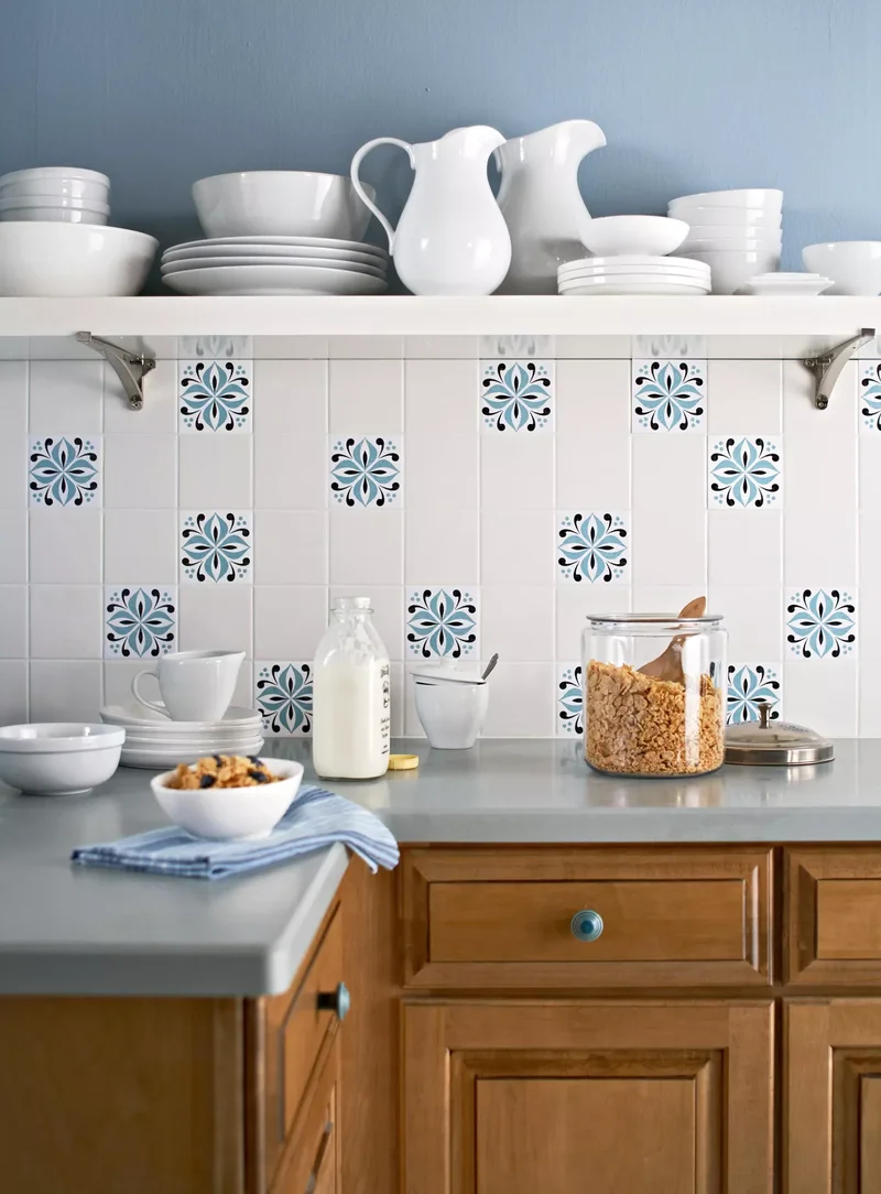 47 Small Kitchen Design Ideas for Maximum Style Impact 13 Try Patterned Decals