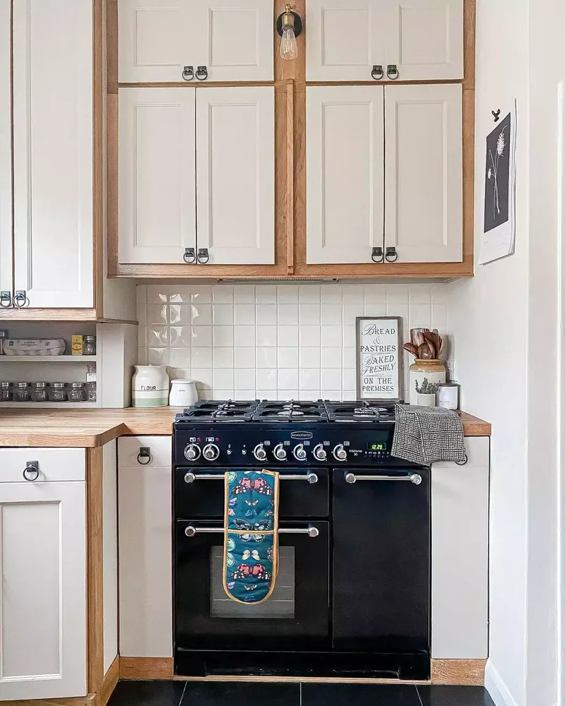 22 Budget-Friendly Small Kitchen Ideas That Create Impact 20 Try Shelving Underneath the Cabinets
