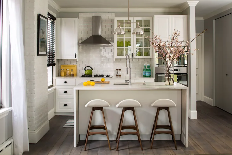 47 Small Kitchen Design Ideas for Maximum Style Impact 20 Try Stacking Appliances