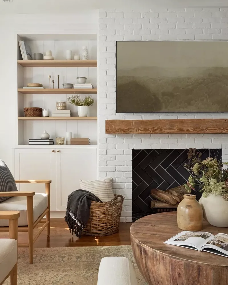 57 Fireplace Styling Ideas to Transform Your Living Space 36 Try Two-Directional Tile