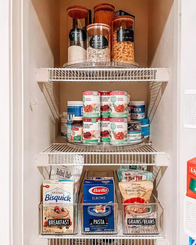 20 Clever Small Pantry Organization Ideas That Work 5 Try a Lazy Susan