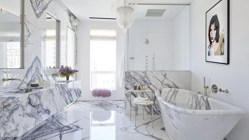 34 Stylish Bathroom Vanity Ideas for Function and Beauty 7 Try a Marbled Look