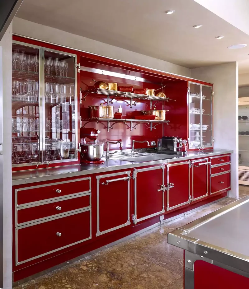 28 Red Kitchen Ideas That'll Transform Your Cooking Space 1 Try a Red Backsplash
