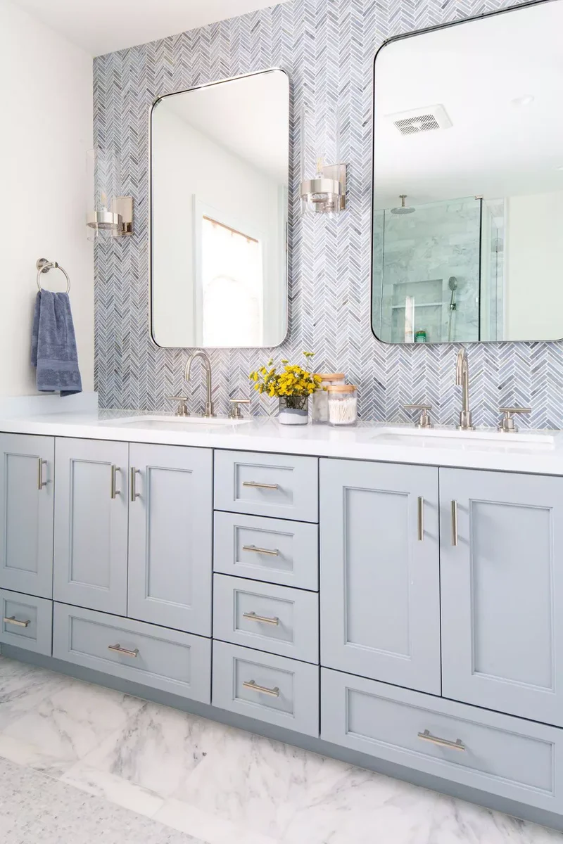 25 Stunning Double Vanity Bathroom Ideas You'll Adore 12 Try a Soothing Blue