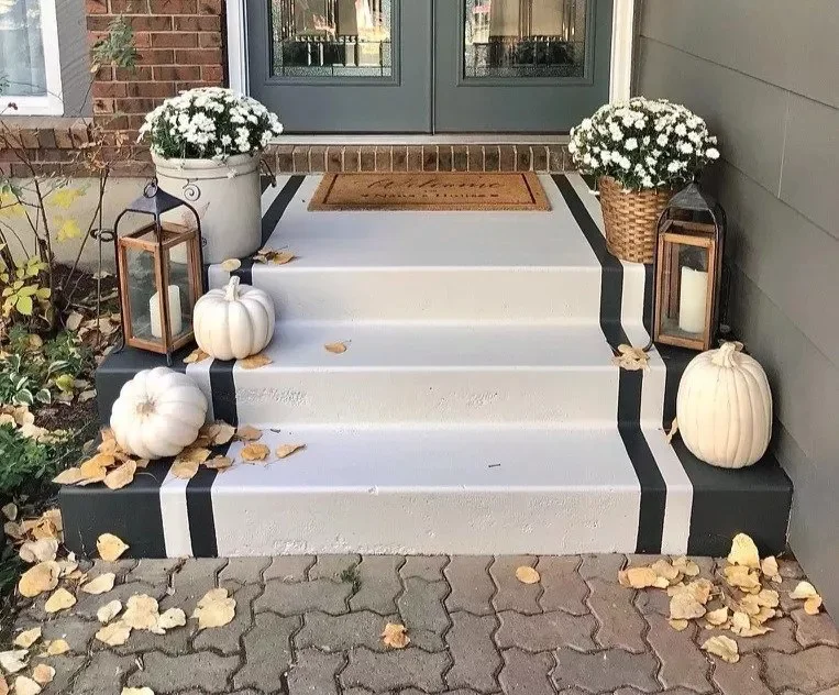 30 Front Step Design Ideas to Boost Your Home's Curb Appeal 17 Try a Striped Look