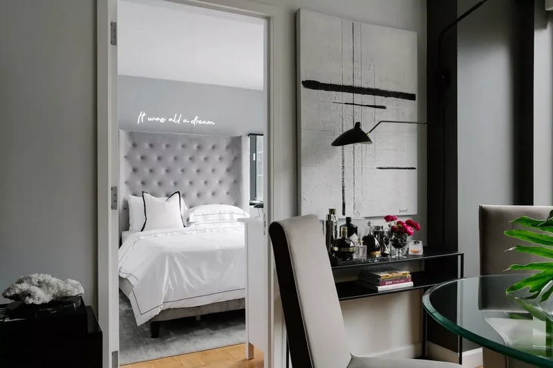 52 Small Bedroom Ideas That Maximize Your Compact Space 19 Try an Extra-Tall Headboard