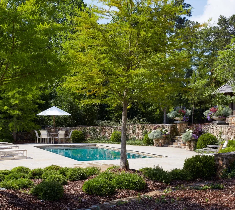 20 Stunning Pool Landscaping Ideas to Design Your Backyard Oasis 13 Tuck in Trees