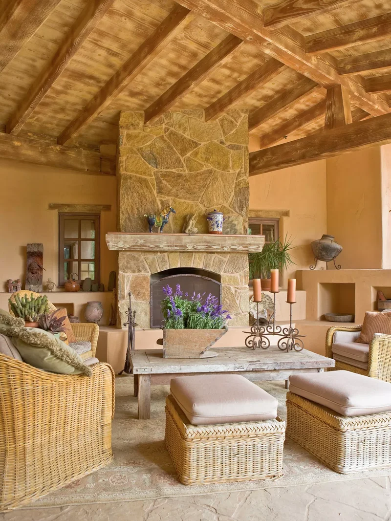 39 Outdoor Fireplace Designs for Your Cozy Retreat Space 1 Tuscan-Inspired Fireplace
