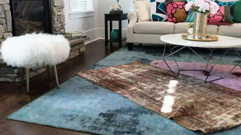Two rugs on top of each other