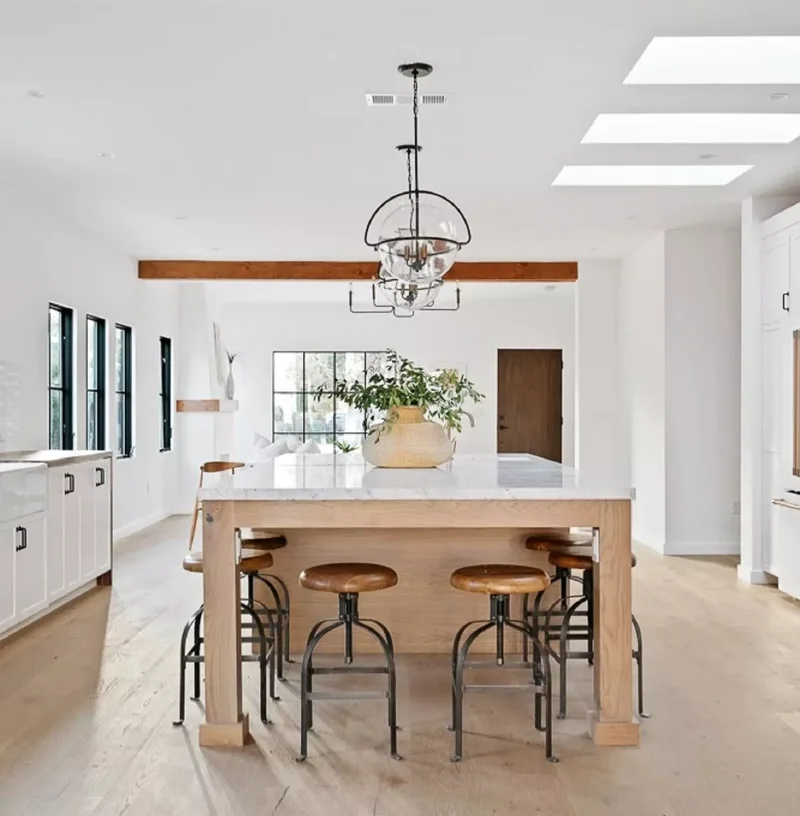 33 Kitchen Island Seating Ideas to Simplify Hectic Mornings 14 U-Shaped Island Seating