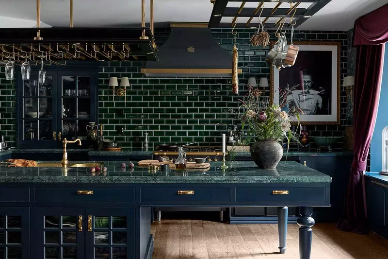 31 Kitchen Color Schemes for Every Style to Transform Your Space 23 Ultramarine Blue + Green