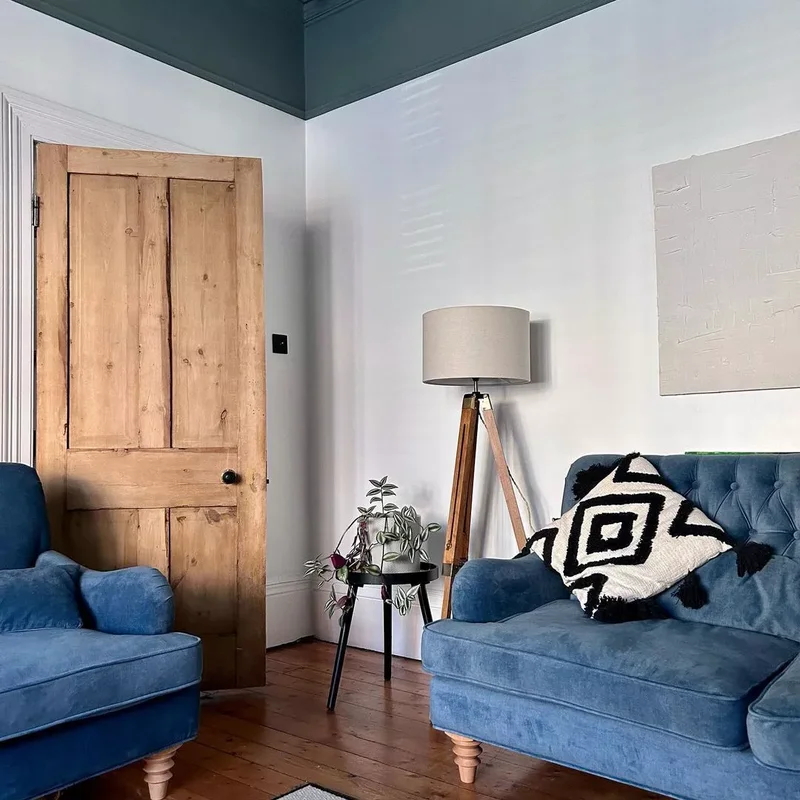 Upholster With Blue Velvet