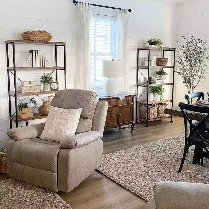 40 Cozy and Inviting Country Living Room Design Ideas 15 Use Baskets for Hidden Storage