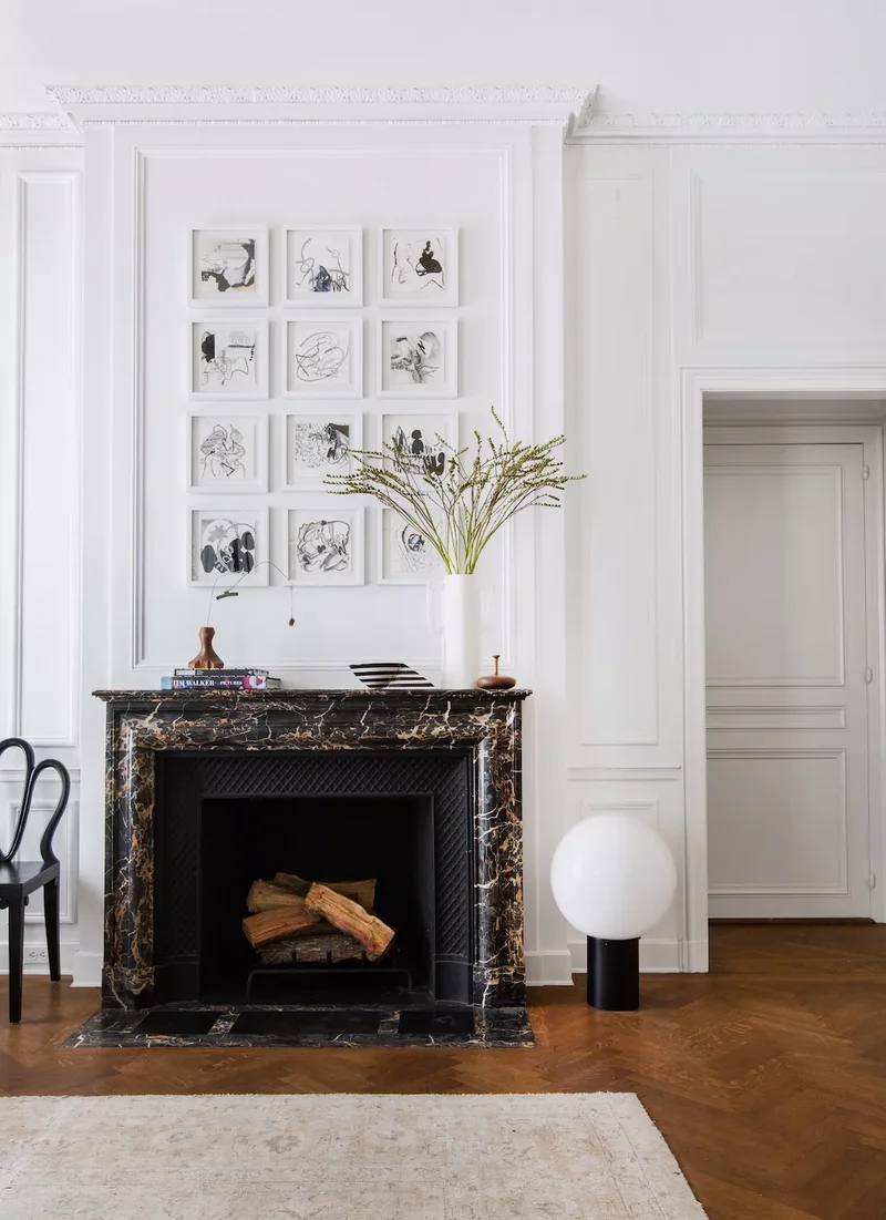 57 Fireplace Styling Ideas to Transform Your Living Space 47 Use Dramatic Marble