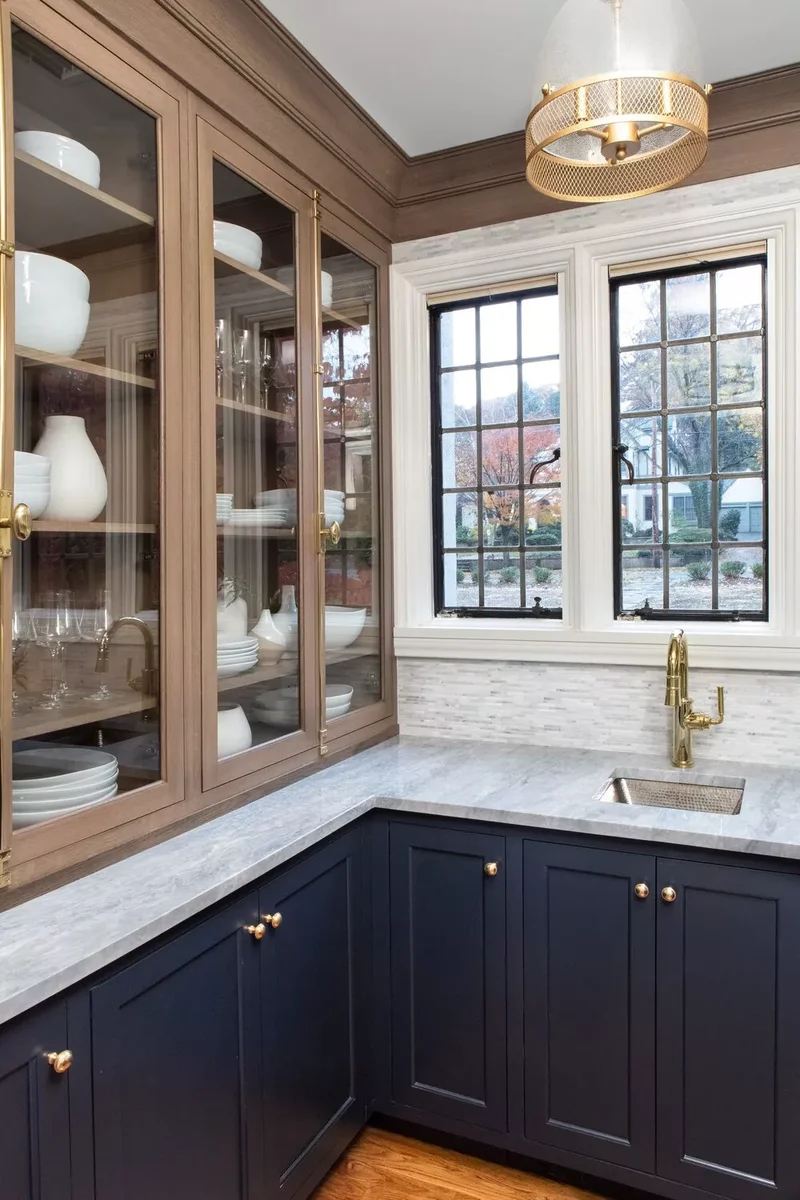 Use Glass-Front Cabinetry