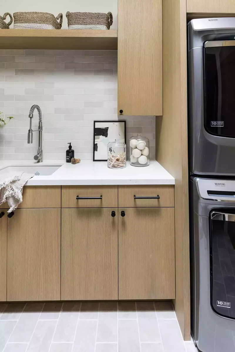 53 Stylish Small Laundry Room Ideas That Work Beautifully 26 Use Glass Storage Containers