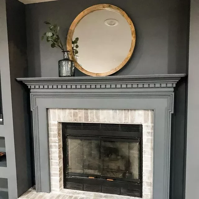 36 Beautiful Painted Fireplace Ideas for Your Home 8 Use Gray for a Monochrome Look