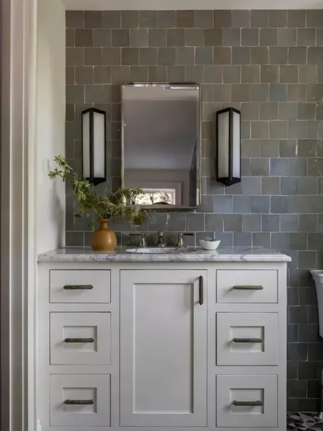 50 Moody Dark Bathroom Ideas for a Dramatic Transformation 15 Use Handcrafted Textures