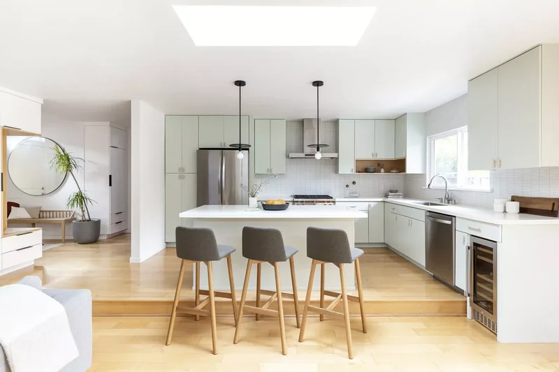 33 Compact Kitchen Island Ideas to Maximize Small Spaces 7 Use Light Finishes