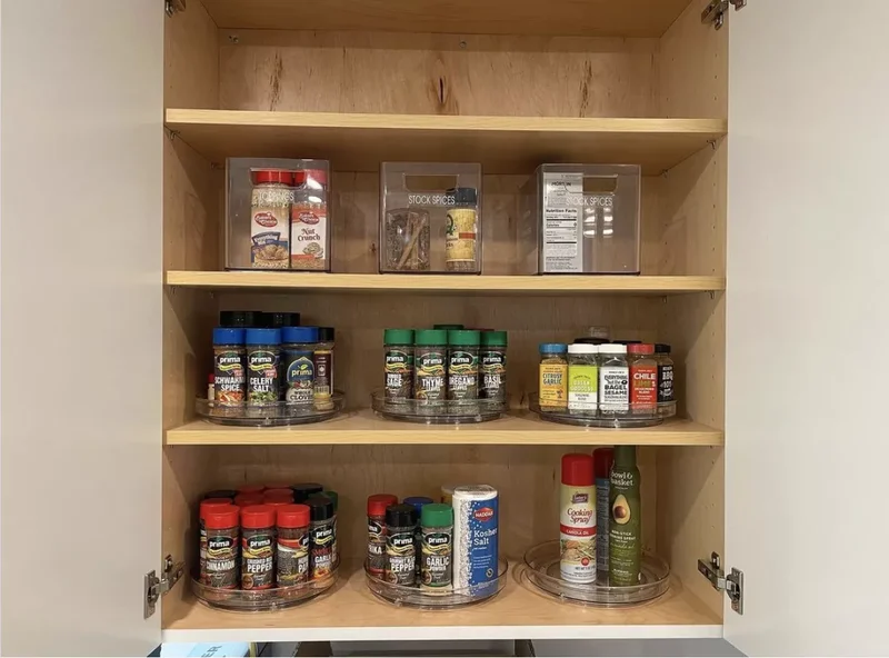 20 Creative Spice Rack Ideas for Kitchen Organization 9 Use Multiple Lazy Susans