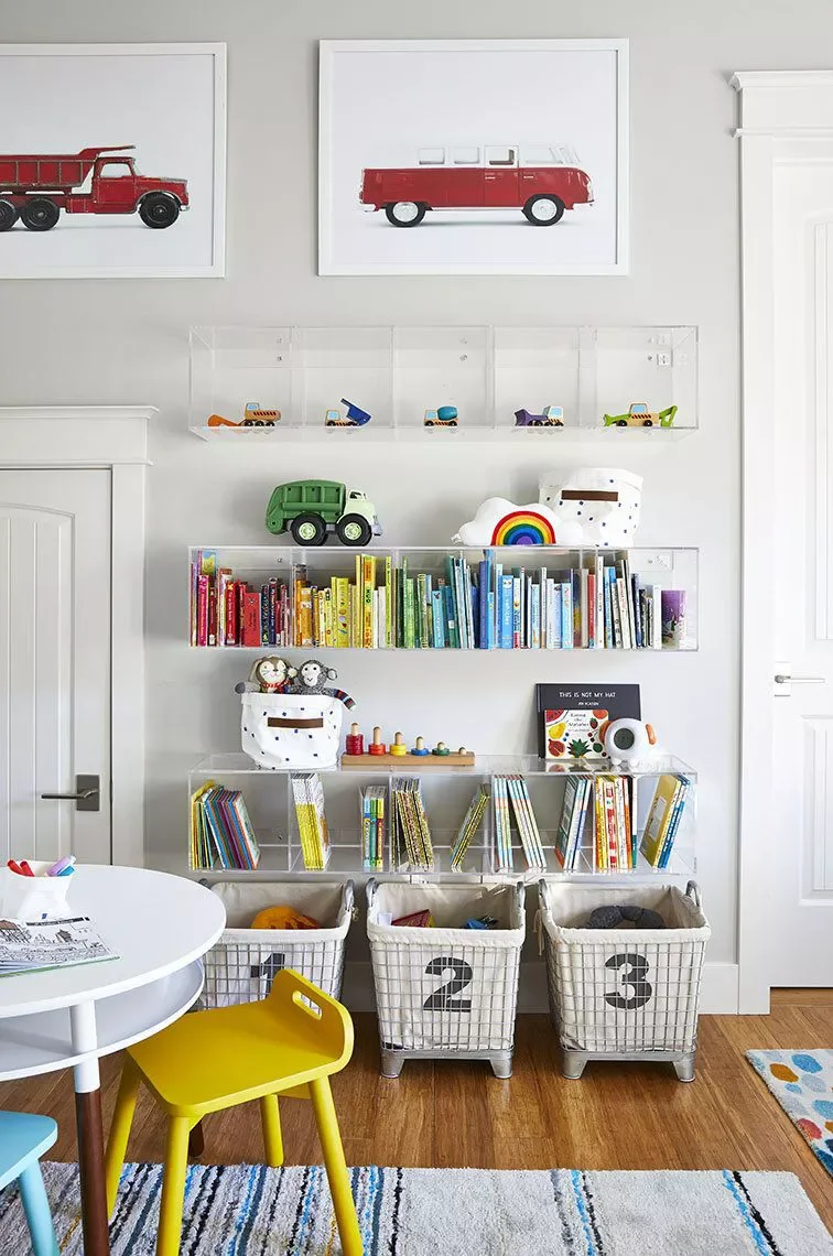 30 Stylish Playroom Storage Solutions to Tame Toy Chaos 18 Use Numbered Baskets