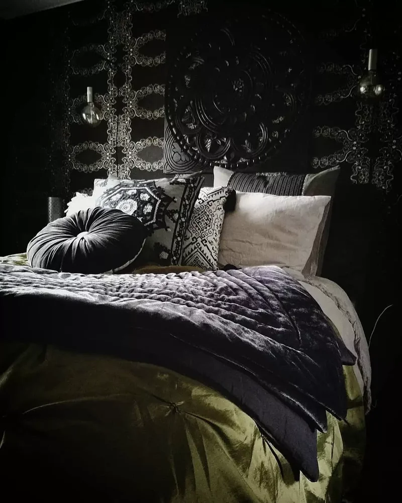 11 Dark Academia Bedroom Designs You'll Love to Recreate 3 Use Opulent Fabrics