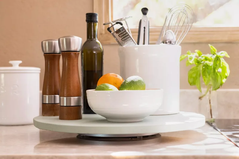 Use Turntables for Rarely-Used Condiments