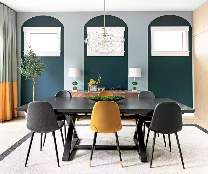 21 Accent Wall Ideas for Dining Rooms That Wow Your Guests 17 Use Two-Tone Paint