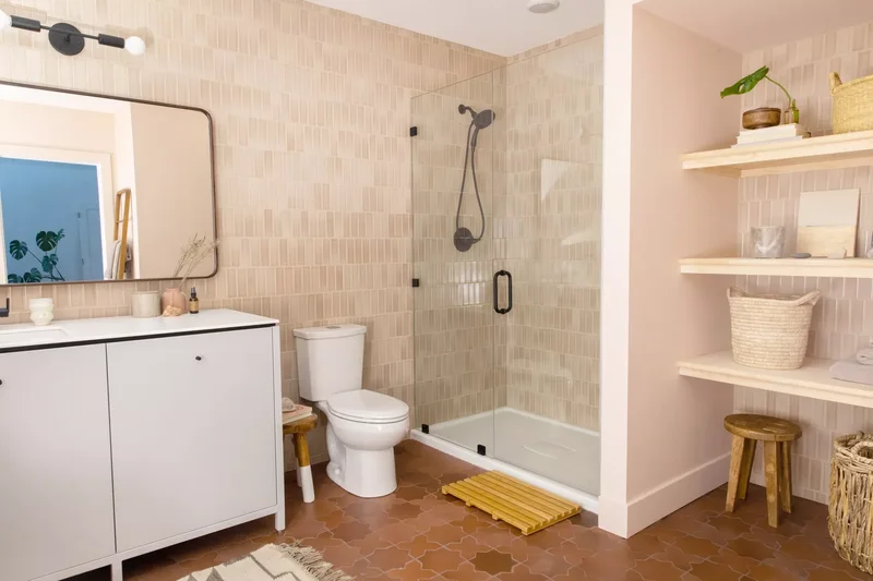 24 Basement Bathroom Design Ideas for Any Style & Budget 2 Use Warm Earthy Tile Colors