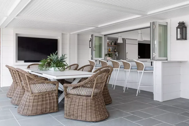 68 Patio Design Ideas That'll Have You Living Outdoors 44 Use Woven Accents