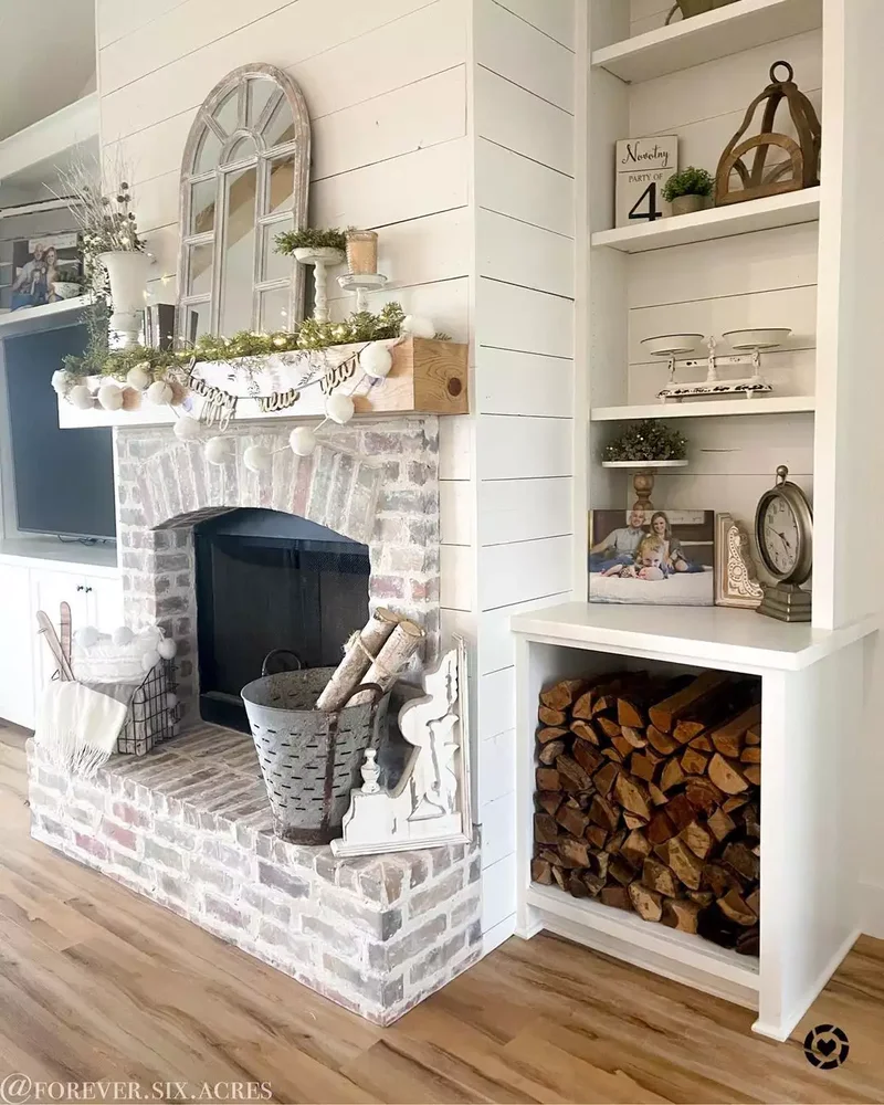 34 Cozy Farmhouse Fireplace Designs to Transform Your Room 15 Use Your Vertical Space