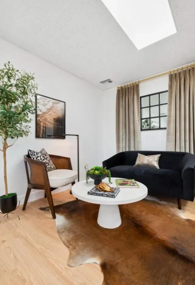 Use a Black Sofa in a Small Space