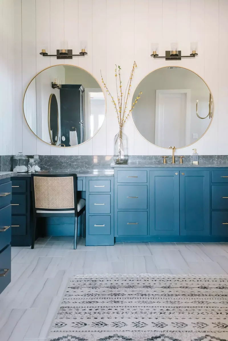 20 Makeup Vanity Ideas to Make Your Morning Routine Luxe 5 Use a Bold Color