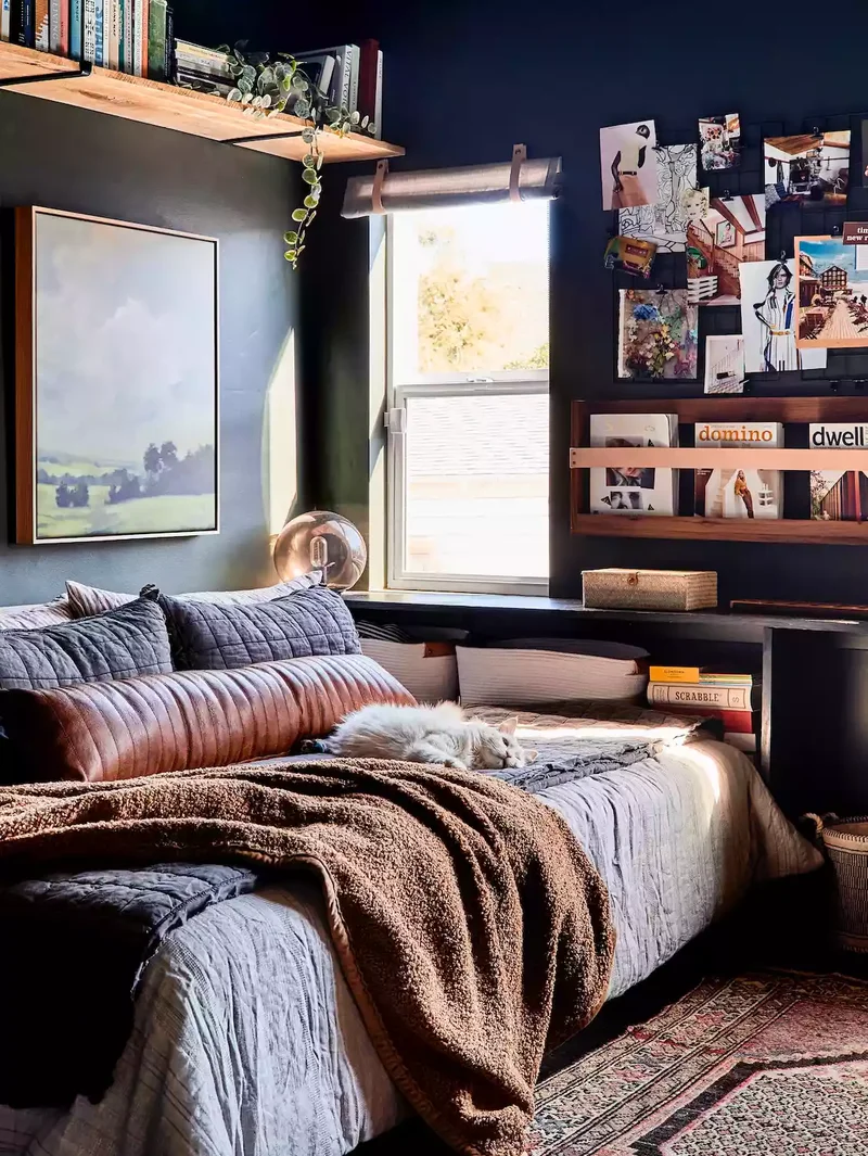 47 Bohemian Bedroom Designs That Feel Relaxed and Unique 16 Use a Moody Boho Palette