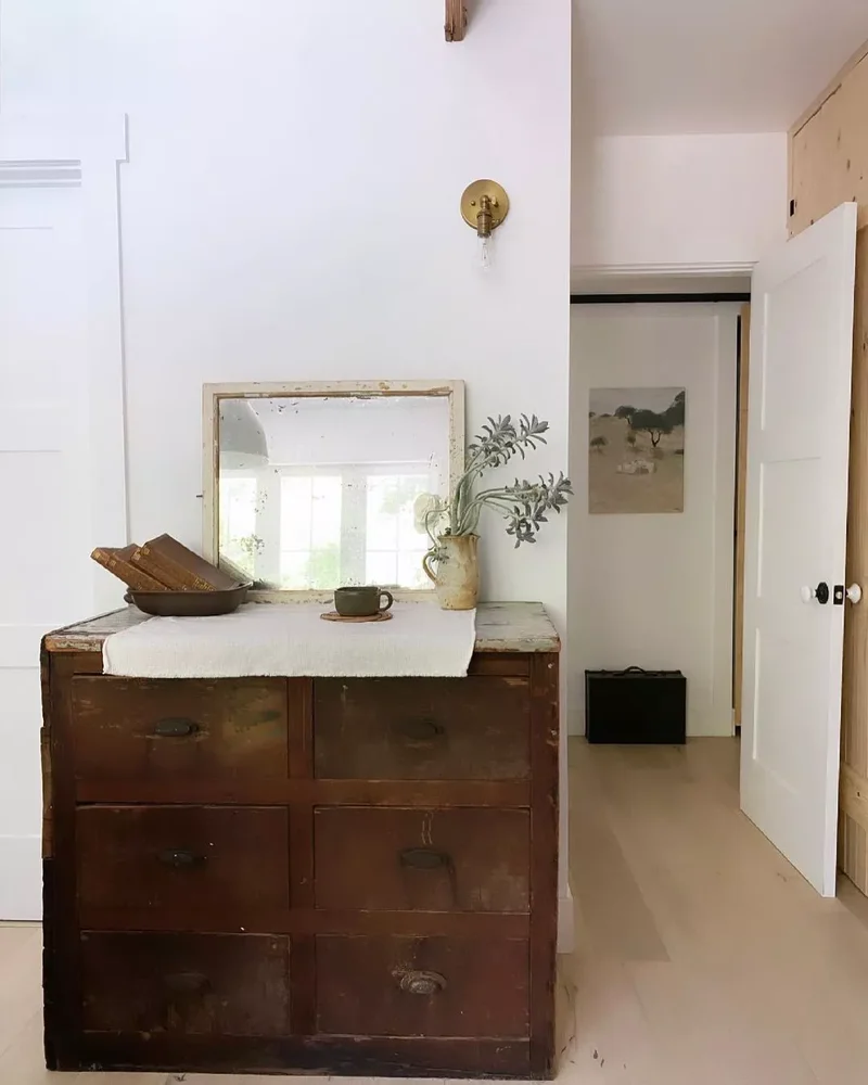 36 Beautiful Dresser Styling Ideas You Need to See Today 10 Use a Table Runner or Cloth to Add Texture