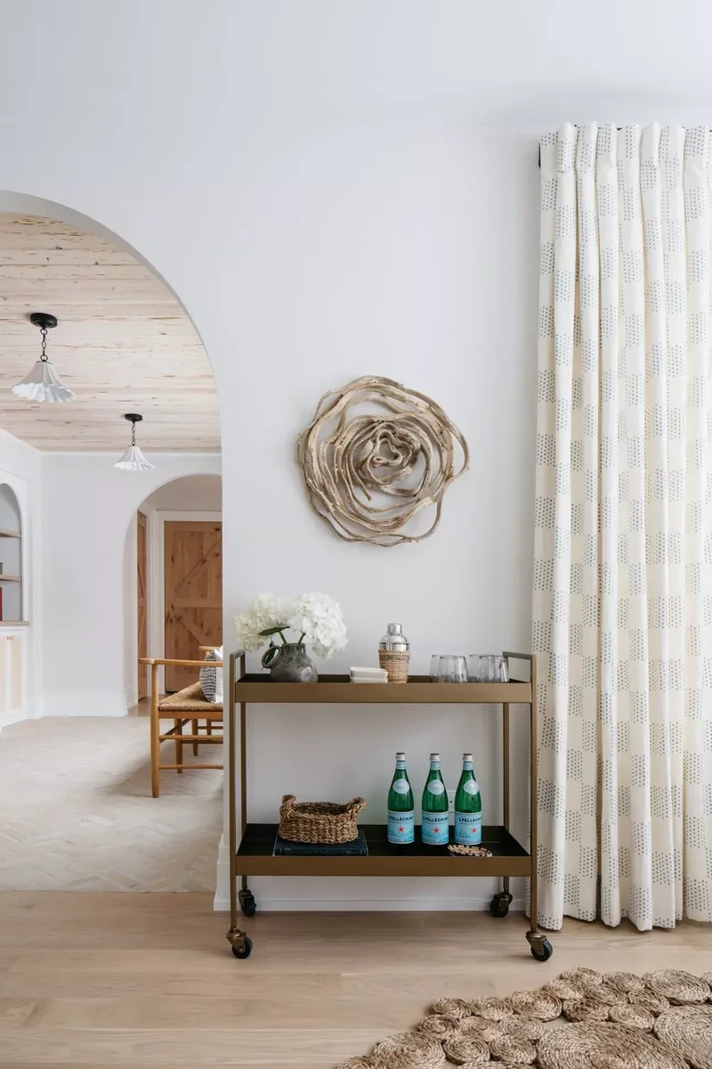 35 Open Floor Plan Design Ideas to Create Beautiful Flow 29 Utilize a Bar Cart